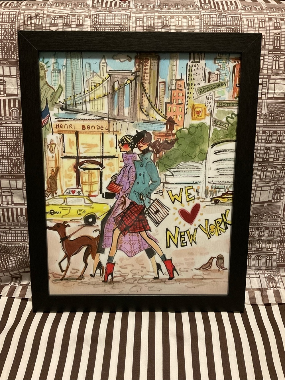 11x14 Framed We Love New York Fashion Poster